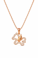 Collier pendentif étoile ouverte en or jaune 18 carats avec diamant de laboratoire rond pour femme, bijou raffiné, cadeau