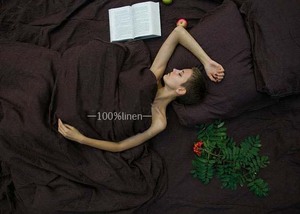 Khaki Series Colors Soft 100% Pure Linen Full /Twin /Queen/<strong>King</strong> <strong>Size</strong> Luxury <strong>Duvet</strong> Cover Set Breathable Bacteriostatic - Product Image 6