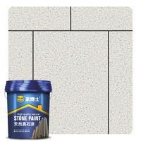 Peinture acrylique effet pierre naturelle en spray anti-UV, résistante aux intempéries et anti-salissure pour façades de villas et bâtiments résidentiels, aspect granit
