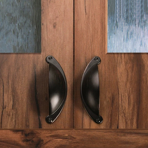 Poignées de tiroir modernes en alliage de zinc, finition or brossé, pour armoires de cuisine et portes de placards - Product Image 2