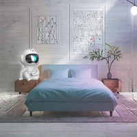 Projecteur LED Nébuleuse Moderne, Veilleuse en ABS avec Télécommande, Décoration de Salon, Alimentation Secteur, Couleurs Vives