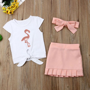 Vente en gros de vêtements pour enfants, nouveaux modèles, ensembles de vêtements, t-shirts personnalisés et robes courtes tendance de Chine - Product Image 5