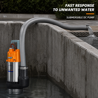 Pompe à eau submersible en acier inoxydable 550W 36V-72V DC, alimentée par batterie, pour l'irrigation, le drainage et le transfert d'eau pour les étangs agricoles