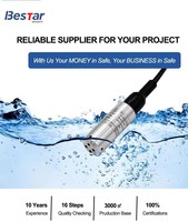 Capteur de niveau d'eau personnalisable 0-2m 2-300m Gamme Transmetteur 4-20ma 10-30V Instruments de mesure de niveau pour liquides