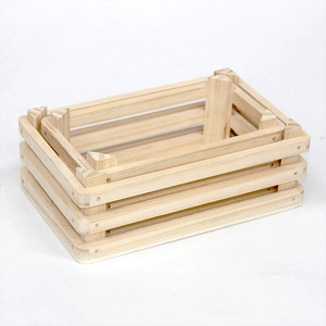 Pan Lưu Trữ Organizer Bán Buôn <span class=keywords><strong>Mini</strong></span> Crate Tùy Chỉnh Nhà Máy Gỗ Thông Tùy Chỉnh Kích Thước Giá Rẻ Đồ Chơi Thùng Gỗ - Product Image 1