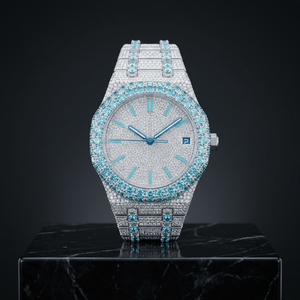 Montre en quartz avec diamants Moissanite VVS personnalisés, style hip-hop, automatique, acier inoxydable, cadran en verre, unisexe pour hommes - Product Image 3