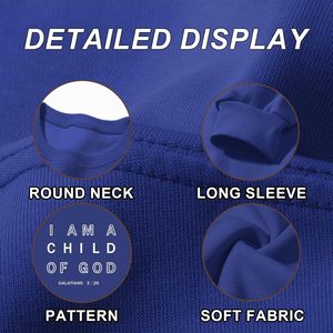 Sudadera FOXA para niños, diseño gráfico cristiano, Soy un hijo de Dios, Galatas 3:26, Sudadera con capucha religiosa para niños, unisex, de algodón - Product Image 6