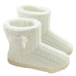 Women <strong>Ladies</strong> Girls Winter Knitted Fabric Plush Home Warm Indoor <strong>Slipper</strong> Boot <strong>Bootie</strong> - Product Image 4