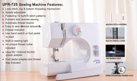 Máquina DE COSER multifuncional Overlock ojal doméstico multifunción automática eléctrica hogar 725 Mini máquina de coser