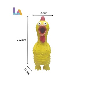 Longthuy fabriqué au Vietnam Durable grand modèle de poulet hurlant grinçant sûr Latex caoutchouc animal jouet à mâcher - Product Image 3