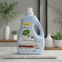 Lessive liquide écologique jetable 5KG, 15%-30% d'ingrédients, parfum éclaircissant, nettoyage en profondeur