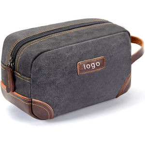 <strong>Men's</strong> Multifunctional Canvas Dopp Kit <strong>Toiletry</strong> <strong>Bag</strong> <strong>Custom</strong> Logo Zipper Closure Travel Shaving Makeup Cosmetic <strong>Bag</strong> Fashion Style