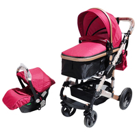 Poussette bébé de luxe 3 en 1 landau nouveau-né pliant de haute qualité avec nacelle et siège auto landau