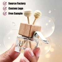 Diffuseur de parfum de voiture en verre vide avec clip de ventilation, 8ml 10ml, personnalisable avec logo