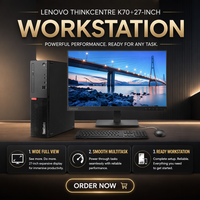 Ordinateur de bureau Lenovo ThinkCentre K70 neuf, processeur I5-13400, 8 Go/16 Go DDR5, SSD NVMe + HDD, écran 27 pouces, PC de bureau professionnel, Windows