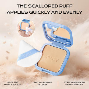 Polvo Compacto Corrector Impermeable de Larga Duración, Viene con 6 Colores de Cosméticos Faciales para Mujer, Polvo Facial Compacto - Product Image 3