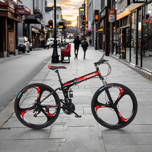 Bicicleta de Montaña Personalizada de 26 Pulgadas, 21 Velocidades, Suspensión Completa, Neumáticos Anchos, Horquilla de Acero, Frenos de Disco, para Adultos - Product Image 1