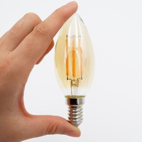 Ampoule à filament LED dimmable 2W 4W 6W 360 degrés C35 C35L E10 E11 E12 E14 E17 B15