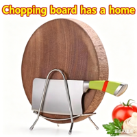 Support de rangement épaissi en acier inoxydable de qualité alimentaire pour planche à découper, couvercle de casserole et égouttoir de cuisine