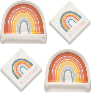 Damai Custom <b>Rainbow</b> Paper Plate for Kid Birthday Custom Paper Plate Manufacturer Colorful <b>Rainbow</b> Paper Plate - Product Image 2