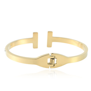 Bracelet en cristal en forme de T, bijoux de mode pour femmes, couleur or, à porter au quotidien, 13003 - Product Image 2