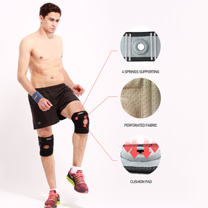 Rodillera deportiva transpirable de neopreno compresivo <span class=keywords><strong>Aolikes</strong></span>, correa de rótula ajustable con almohadilla Eva y soporte de resorte para deportes - Product Image 2