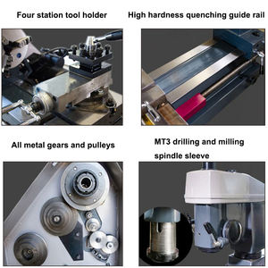 Multifunción de alta precisión Mini 420mm 3 en 1 Combo Torno Combinación Mini Banco de metal Torno Taladro Fresadora Torno - Product Image 2