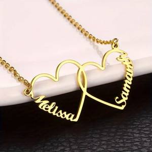 Collana con ciondolo in acciaio inossidabile personalizzata con nome d'amore della clavicola regalo di compleanno <span class=keywords><strong>per</strong></span> gli amici - Product Image 2