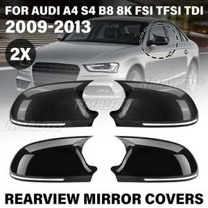 ฝาครอบกระจกมองข้างรถยนต์คู่ สำหรับ Audi A4 S4 B8 8K FSI TFSI TDI 2009-2013 ฝาครอบกระจกมองหลังแบบเสริม - Product Image 1