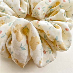 IFOND Vente en gros de chouchous doux et élastiques à motifs floraux délicats (rose, tulipe) pour femmes, attaches pour queue de cheval - Product Image 2
