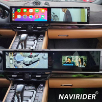 Écran multimédia interactif double écran 12,3 pouces + 12,3 pouces 8 + 128 Android Carplay pour Porsche Cayenne 2011-2017, lecteur vidéo amélioré