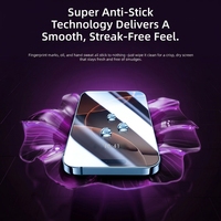 Protection d'écran en verre trempé aluminosilicate ultra-clair 9H à couverture intégrale pour iPhone 16 Pro Max