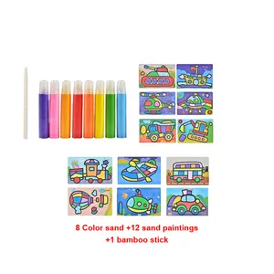 Peinture de sable, <span class=keywords><strong>bouteille</strong></span> de sable coloré pour enfants, garçons et filles, puzzle DIY, jouets à gratter - Product Image 1