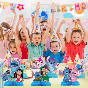 6 pièces point bébé nid d'abeille centres de <span class=keywords><strong>table</strong></span> faveur point thème fête d'<span class=keywords><strong>anniversaire</strong></span> décorations fournitures pour garçons <span class=keywords><strong>anniversaire</strong></span> - Product Image 5