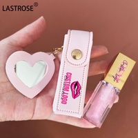 Huile repulpante pour les lèvres vegan longue durée à marque privée, avec grand applicateur, base de maquillage, effet changeant de couleur, hydratante, avec pochette en PU