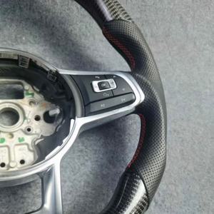 Volant en fibre de carbone pour Volkswagen MK7 <span class=keywords><strong>GOLF</strong></span> GTI GTS R-LINE POLO SCIROCCO GTD GTE MK6 CC Passat Jetta Golf7.5 Golf6 R - Product Image 5