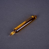Stylo à plume en verre artisanal de qualité supérieure, couleur unie, en cristal, pour artiste, écriture, dessin et signature