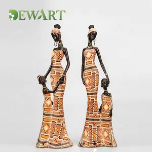 Patung Kerajinan Resin, Patung Amerika Dekorasi Rumah Suku Eksotis Wanita Seni Piece Patung Afrika Wanita Dekorasi Rumah Bunga