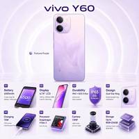 Smartphone VIVO Y60 5G, processeur octa-core, double carte SIM, écran 6,74 pouces, batterie 6500 mAh, langues internationales, nouveau, Android d'origine vivo y60