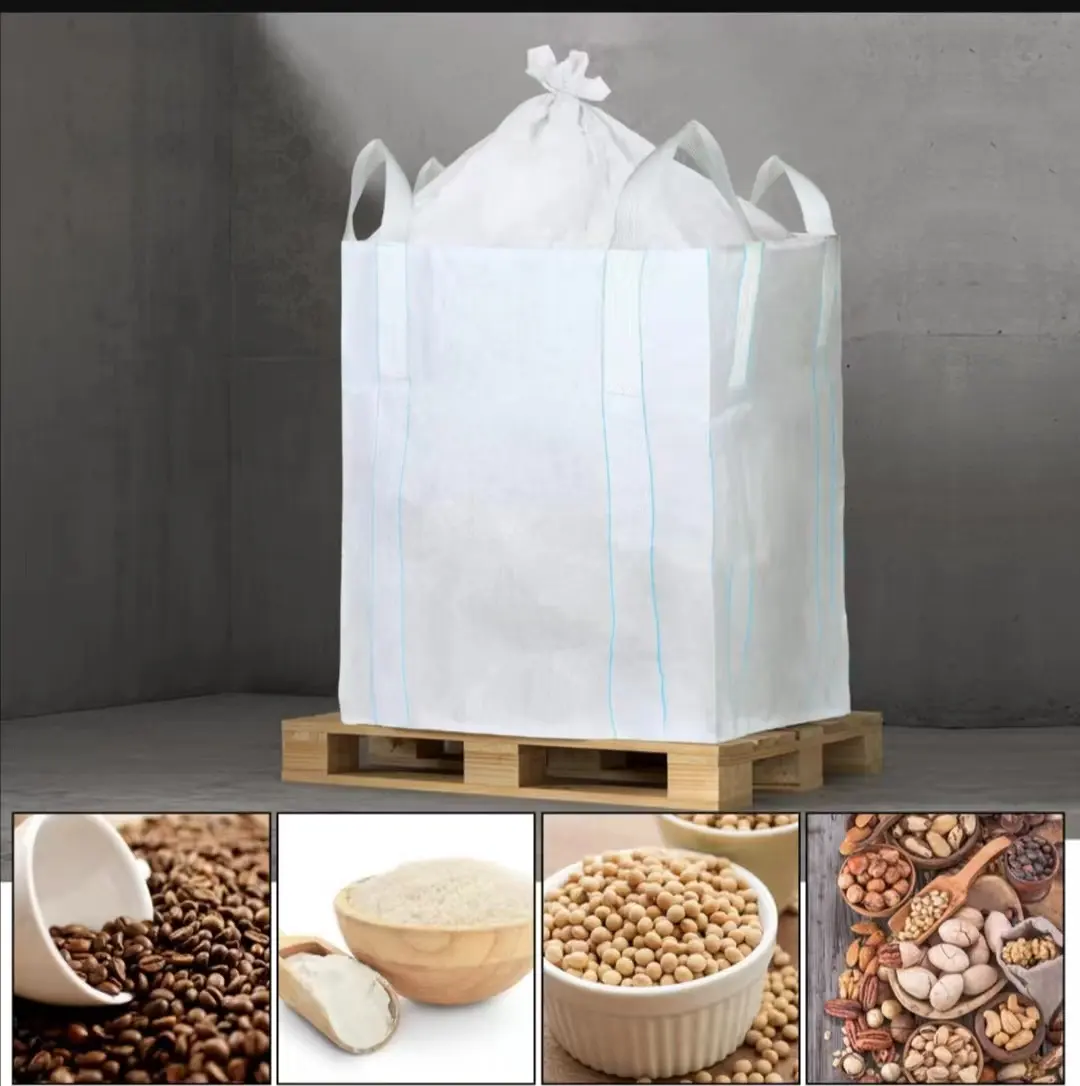 उर्वरक दालें चीनी चावल आटा रसायन पोल्ट्री फ़ीड बैग-भंडारण और परिवहन के लिए टिकाऊ FIBC जंबो बैग