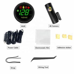 กล้องติดรถยนต์ AI ADAS 4K WIFI แบบเลนส์คู่ พร้อมกล้องหลัง บันทึกภาพแบบกล่องดำสำหรับรถแท็กซี่  หน้าจอแสดงผล HUD แสดงความเร็ว GPS - Product Image 5