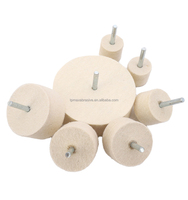 Roue et tampon de polissage en feutre de laine cylindrique de 40mm avec tige de 1/4 "OEM pour montre et bijoux