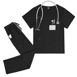 Tenue médicale unisexe tissée 42192 : Blouse et pantalon respirants à séchage rapide, personnalisables avec logo, pour hommes - Product Image 4