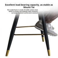 Tabouret de bar moderne et simple avec dossier pour la maison, l'îlot de cuisine, chaise de bar nordique de luxe léger pour le comptoir de réception