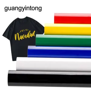 Guagnyintong Printable Heat Transfer Vinyl Chemica Vinyl Wholesale Transfer Paper Flex Easy Cut HTV Vinyl Rolls And For T-Shirts