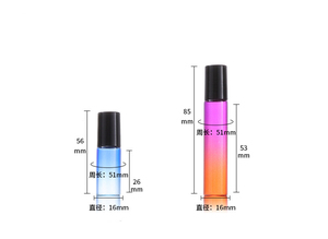 Stock 5ml Mix Gradient Color Roll on Bottles 10ml Thin Empty Rainbow Glass Roller Bottles con bola de acero - Product Image 6
