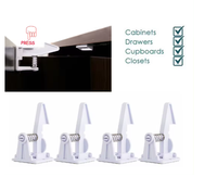 Serrures d'armoire Loquets de sécurité pour enfants Armoires d'épreuvage Serrure de tiroir avec adhésif Installation facile Pas de perçage ou de vis supplémentaires
