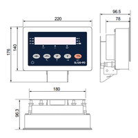 Contrôleur de balance SL120-PD avec affichage LED rouge à 6 chiffres et construction en acier inoxydable 304 pour l'industrie de la peinture
