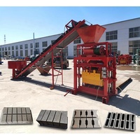 Shiyue QTJ4-35 Ligne de production de briques creuses à fonctionnement facile avec convoyeur à bande, moteur de pompe et pour la production de briques en ciment et cendres volantes