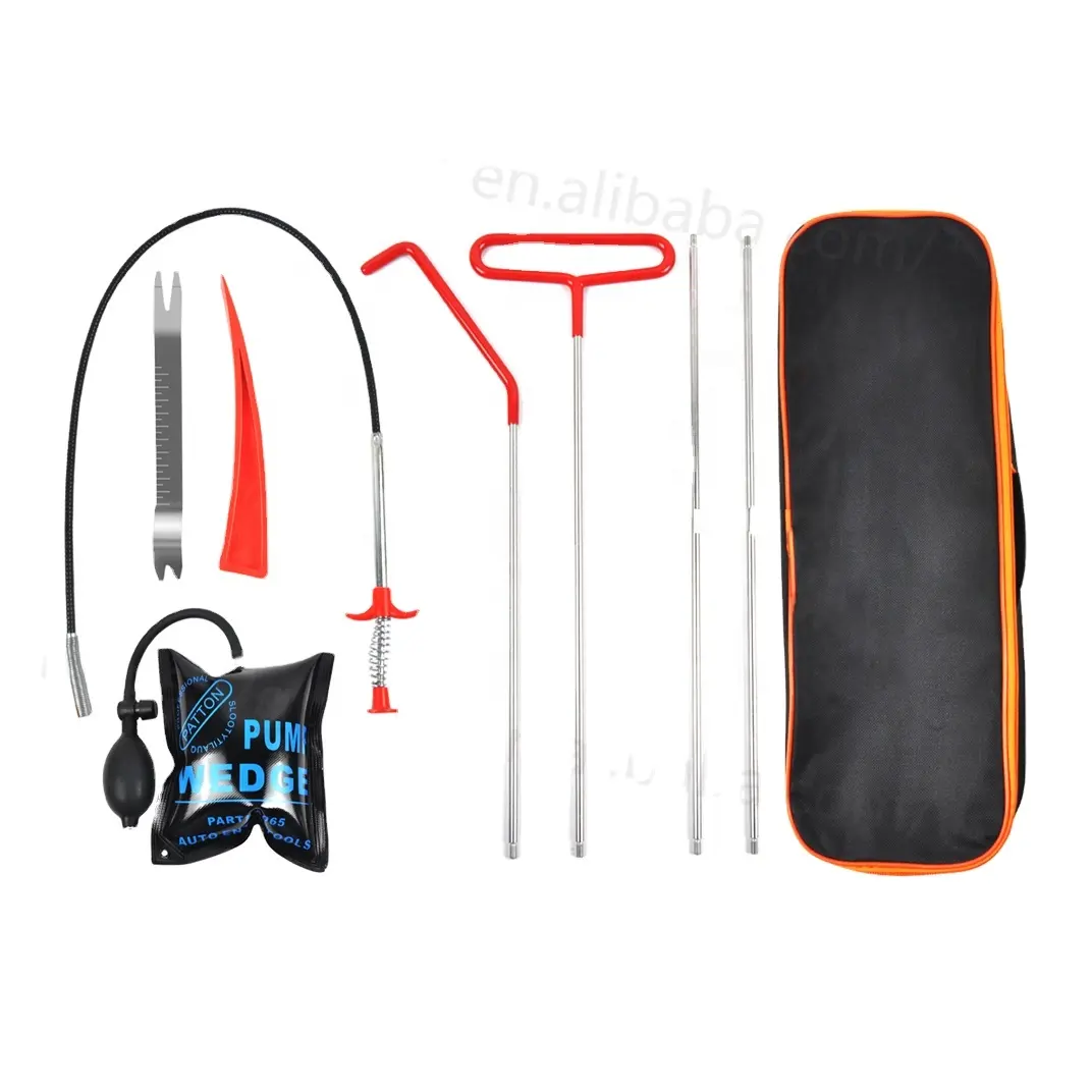 Universal Car Tool Kit 9 Pieces Vehicle Auto Emergency Tool Set Long Reach Grabber PVC Bag